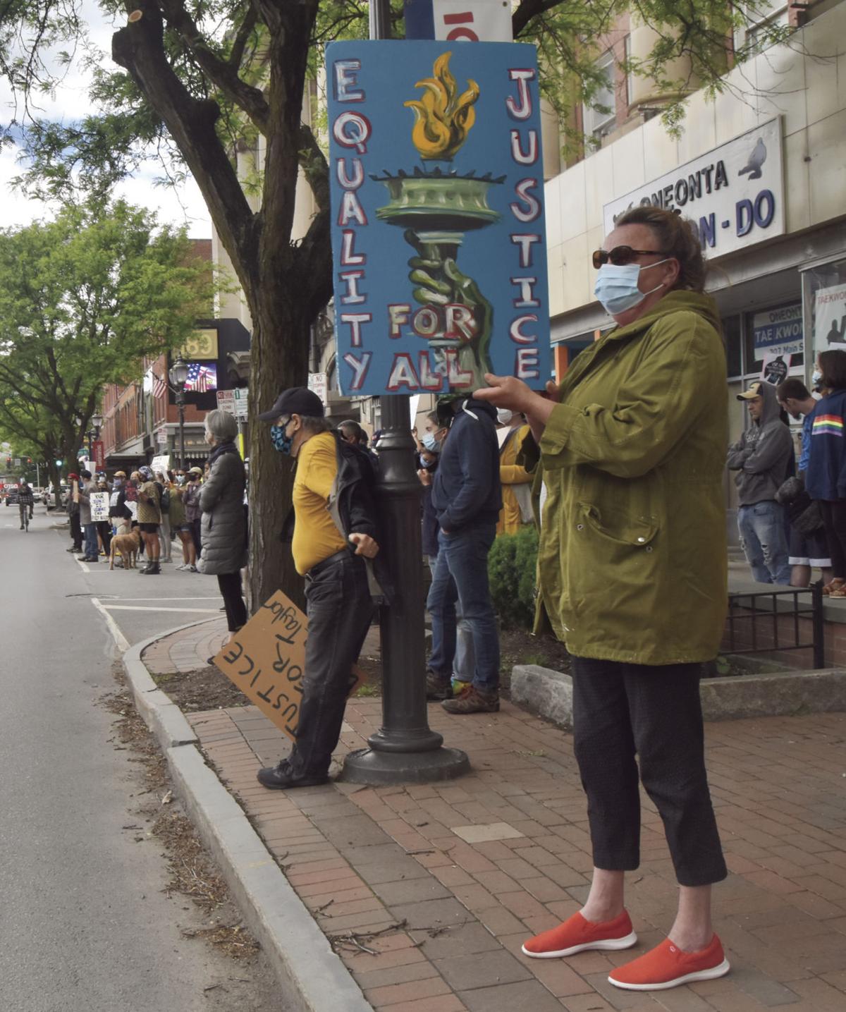 Hundreds attend 'Justice for George Floyd' rally in Oneonta
