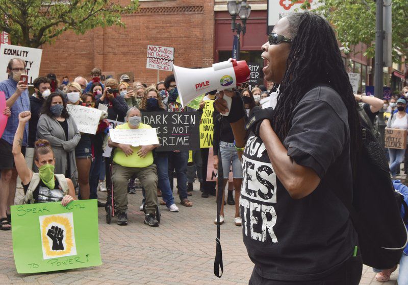 Muller Plaza rally for racial justice sees large, peaceful turnout