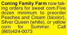 Coning Family Farm now taking orders
