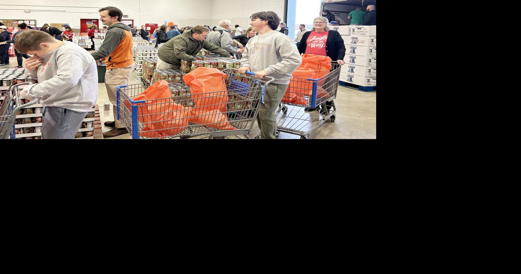 Empty Pantry Fund foods packed, ready for delivery