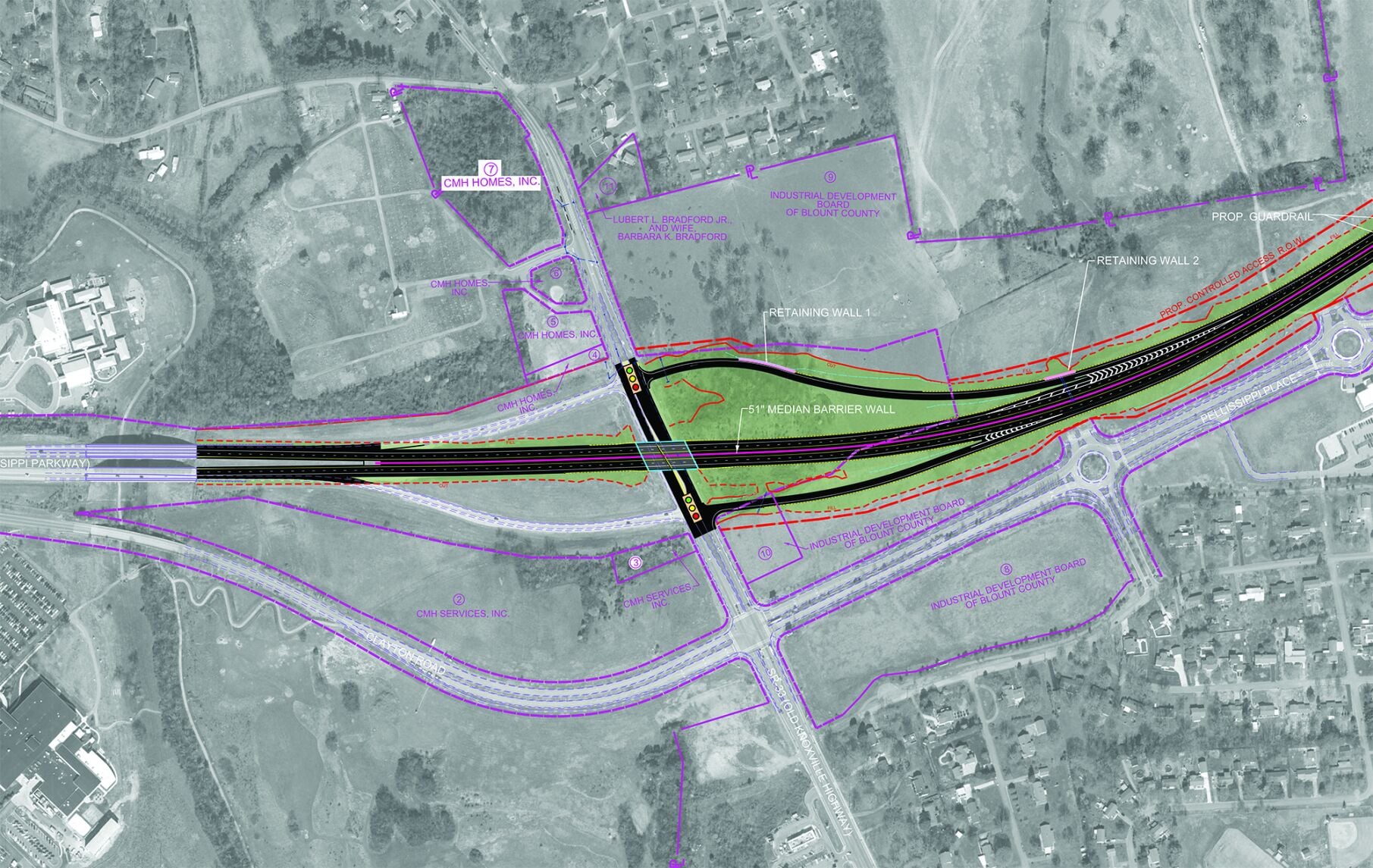 Tdat Map Blount County pumps brakes on acceleration of Pellissippi Parkway ...