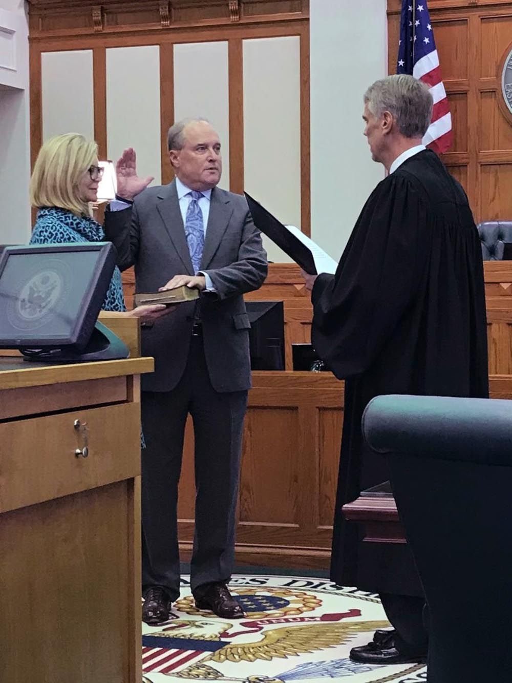 Overbey sworn in as U.S. Attorney, resigns state Senate ...