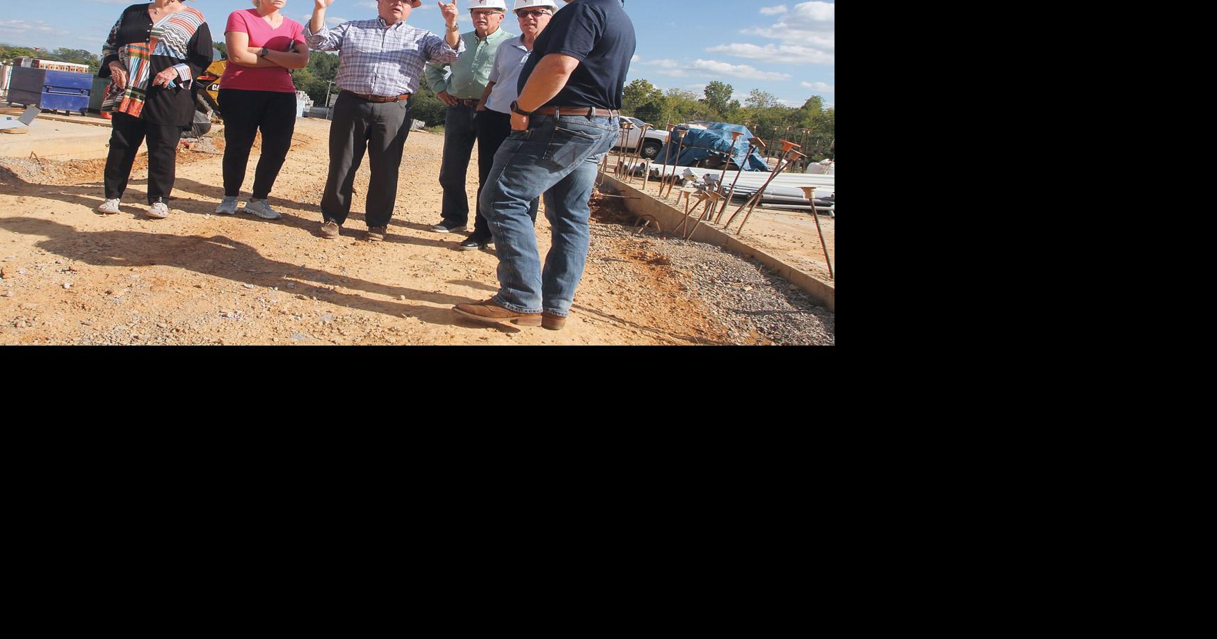 Barry Brooke leads a tour of the new Alcoa Intermediate School
