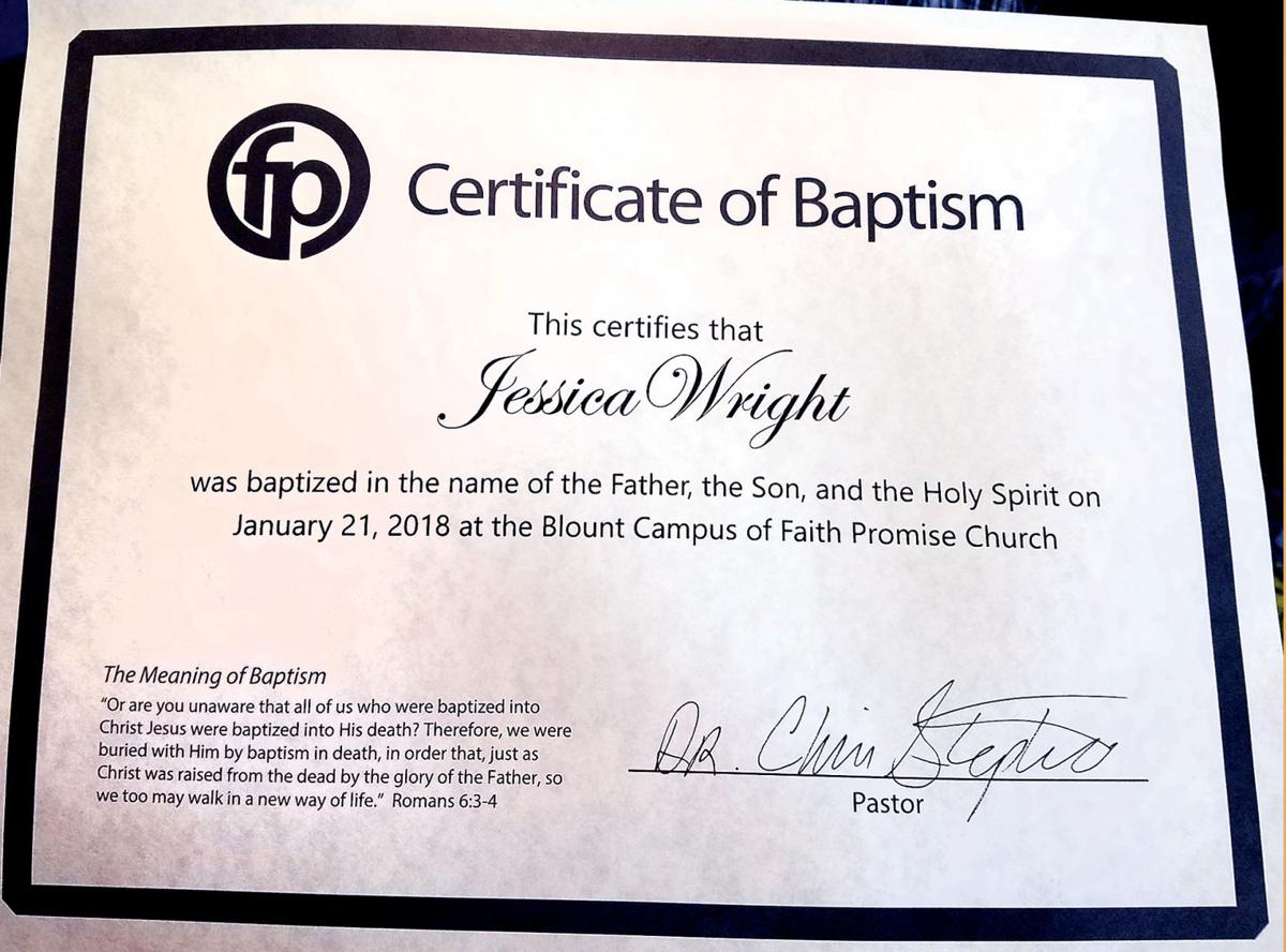 Faith Promise Certificate Of Baptism Thedailytimes Com
