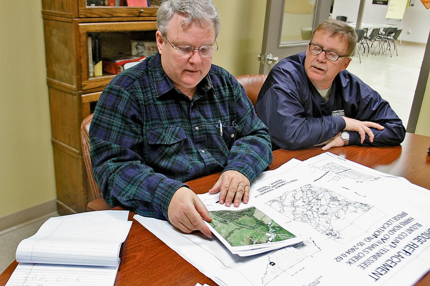 Jeff Hatcher and Chico Messer talk about Andy Harris Road bridge work
