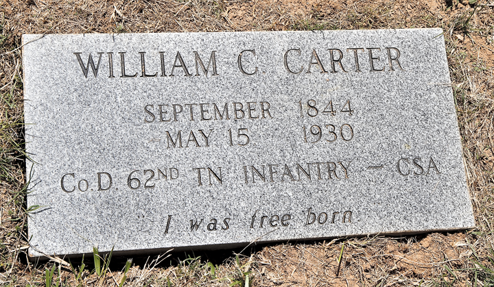 William R. Carter Confederate veteran remembered: William Carter grave marked | Community ...