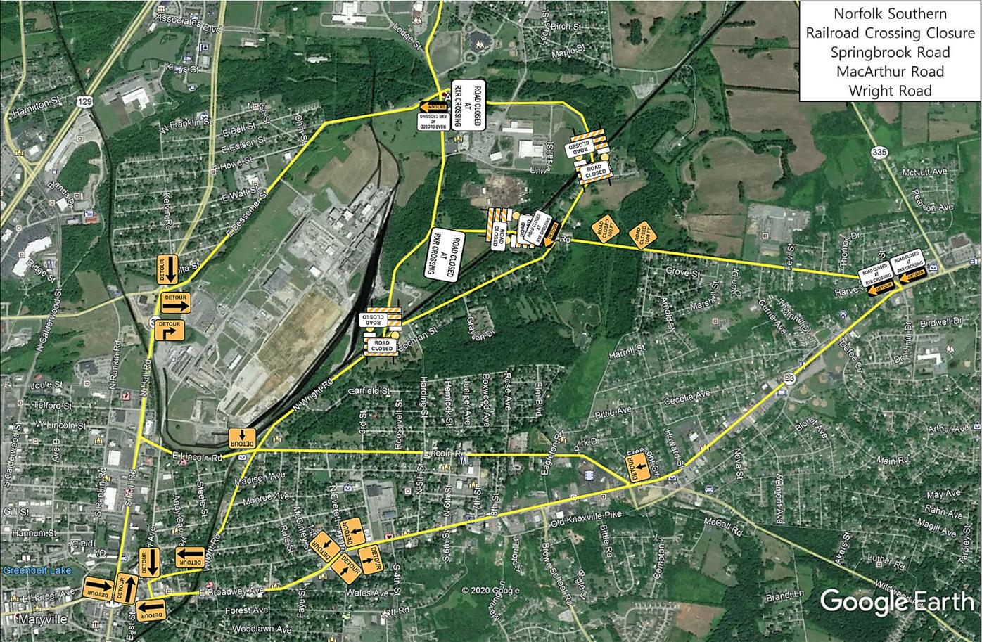 Norfolk Southern Crossing Maintenance In Alcoa Scheduled To Begin Monday News Thedailytimes Com
