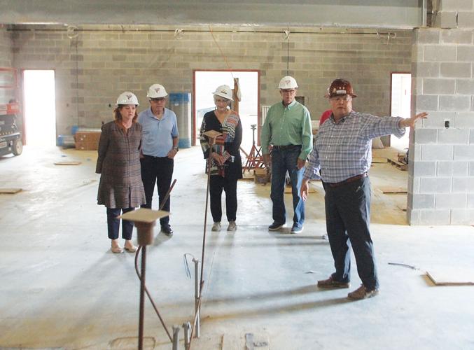 Barry Brooke leads a tour of Alcoa Intermediate School construction