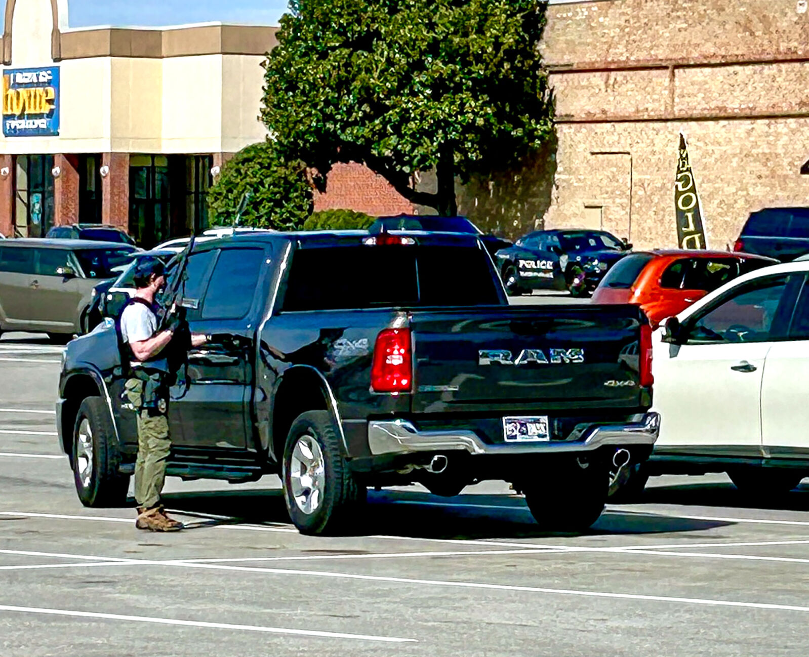 Foothills Mall lockdown officer with gun