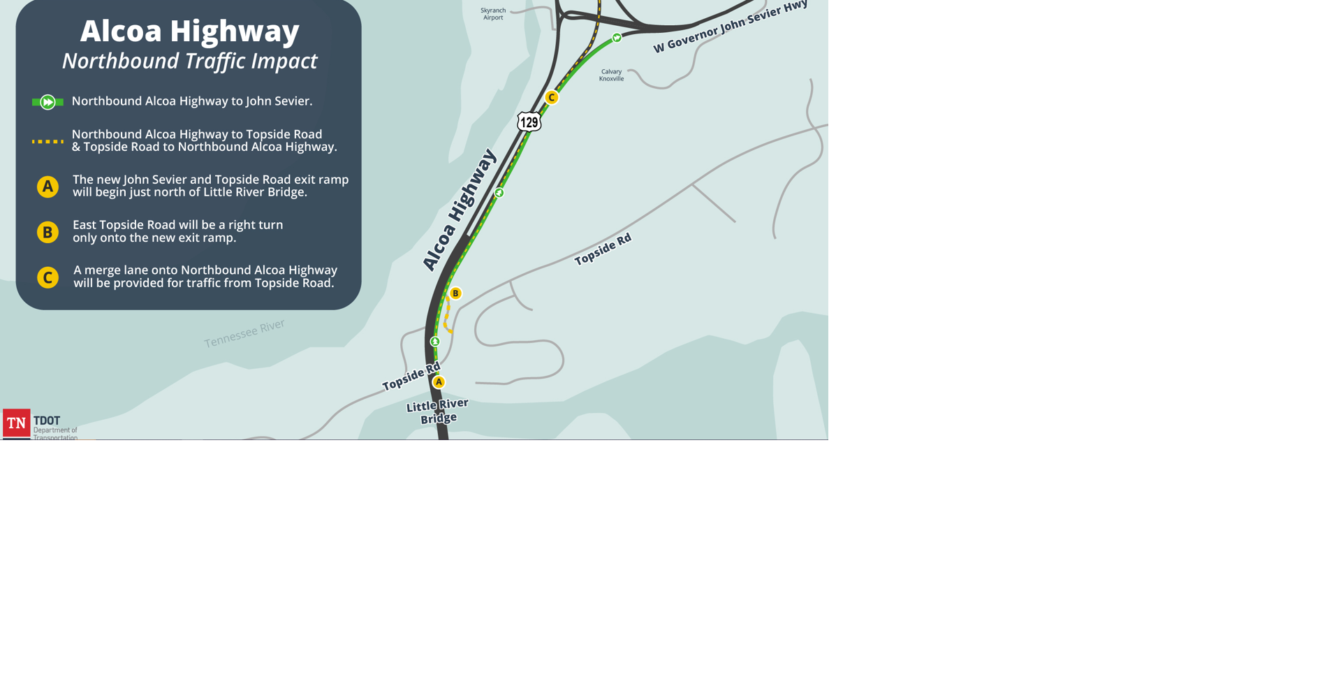 New alignment on Alcoa Highway at John Sevier beginning Oct. 15 News