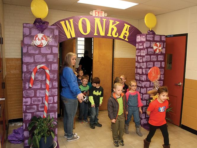 Porter Elementary School entrance to the Wonka Chocolate Factory