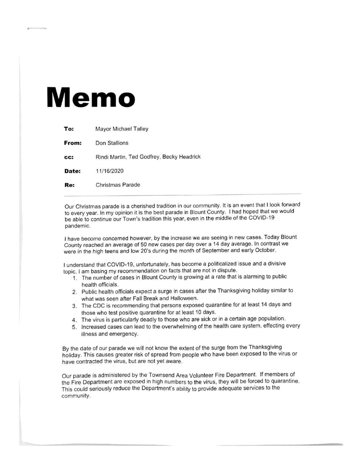 Townsend Christmas Parade 2022 Townsend Christmas Parade Memo | News | Thedailytimes.com