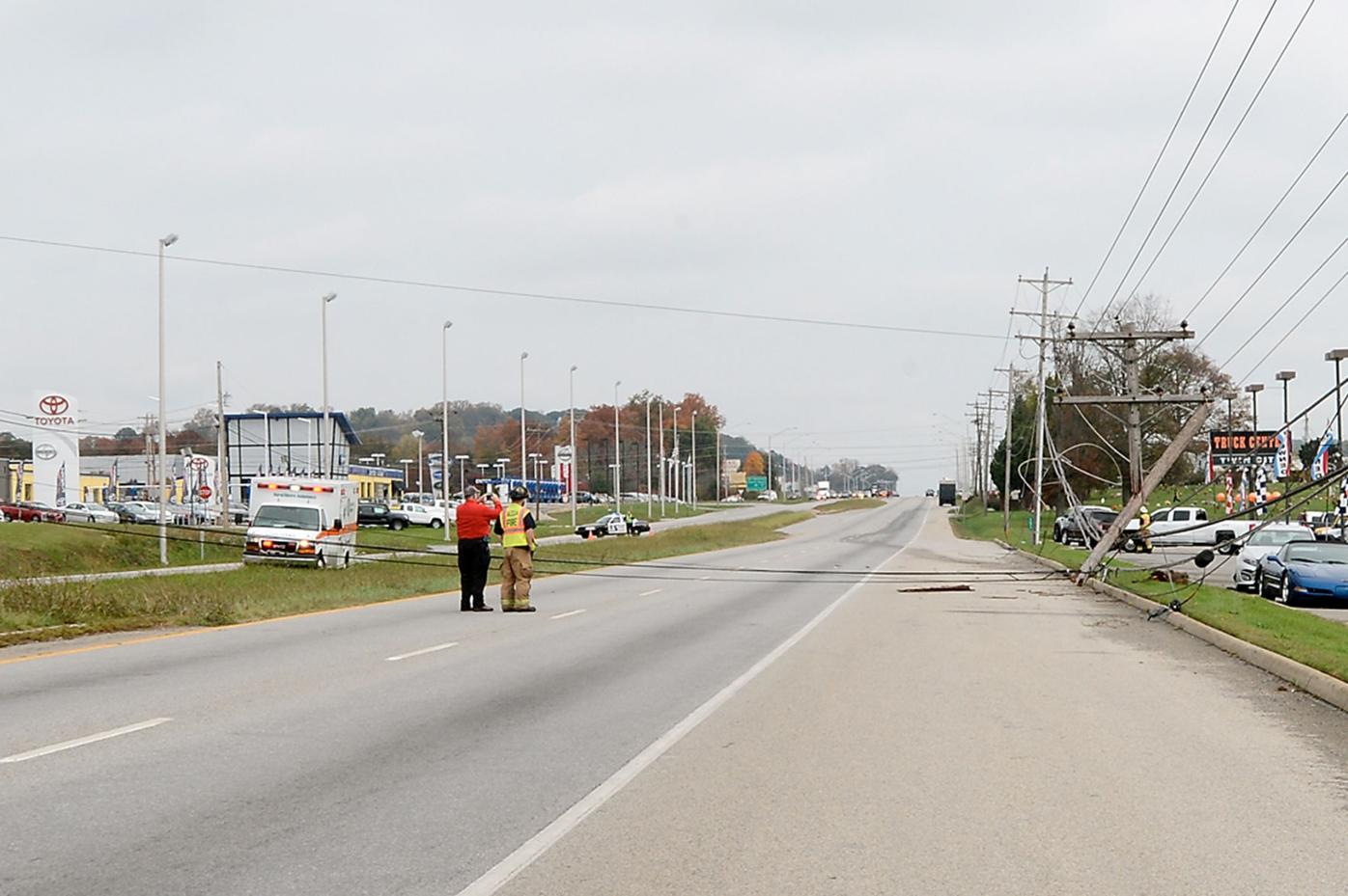 Downed power lines close Alcoa Highway for hours News