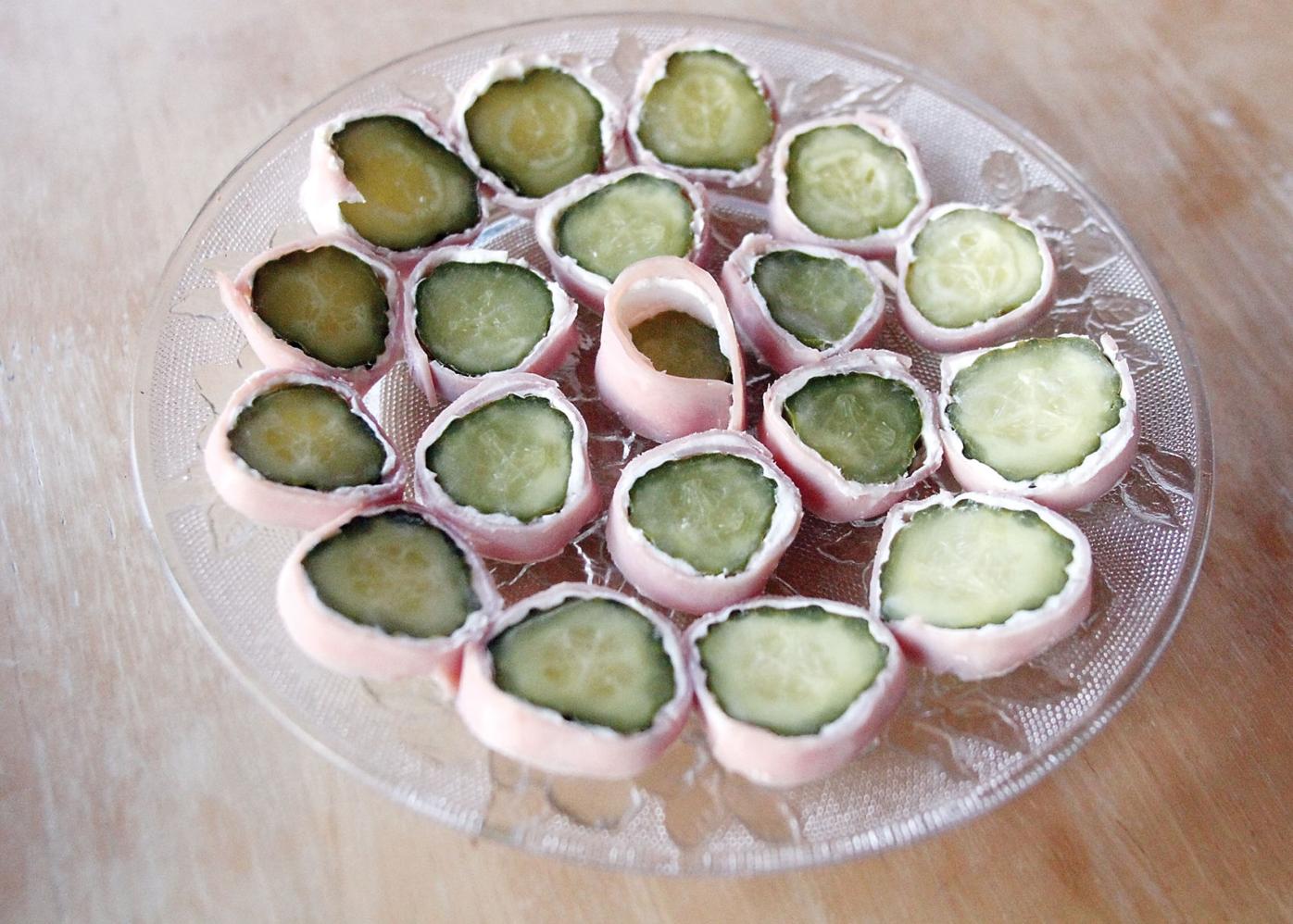 Ham wrapped pickles