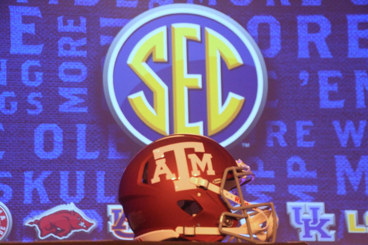 A&M helmet and SEC logo