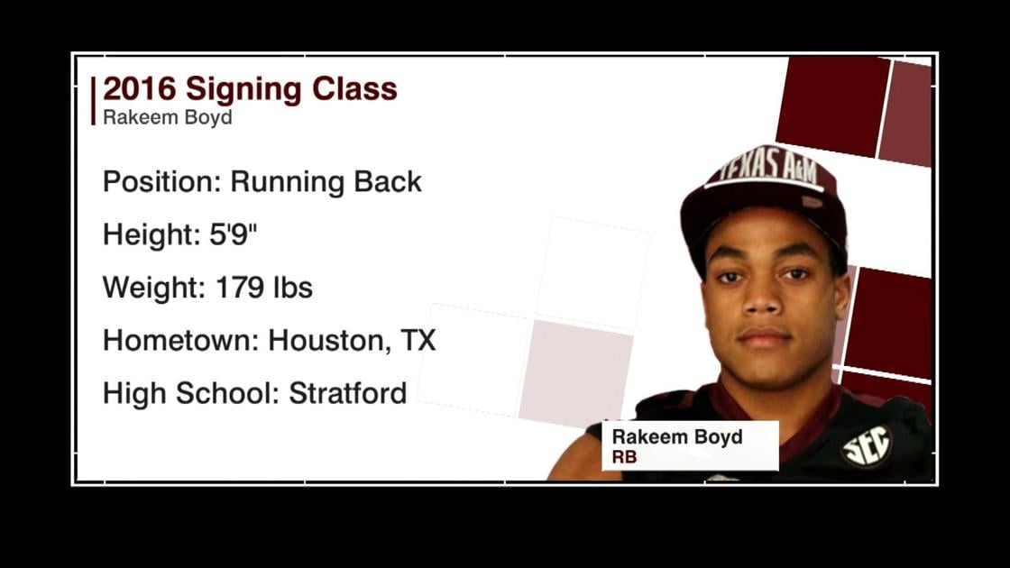 Texas A Amp M Football Class Of 2016 Rakeem Boyd Aggie Sports