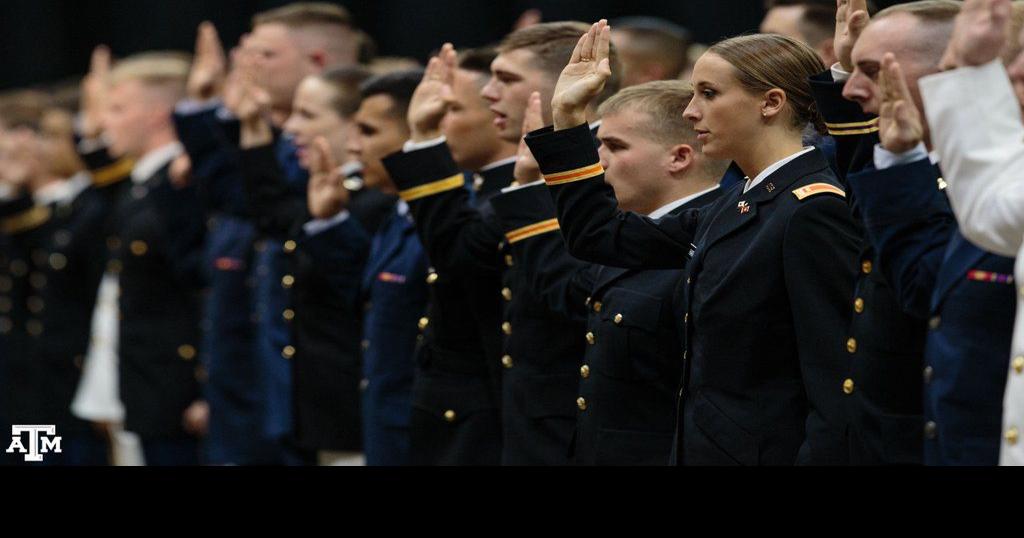 More than 100 Aggie Corps members commissioned into military at ...