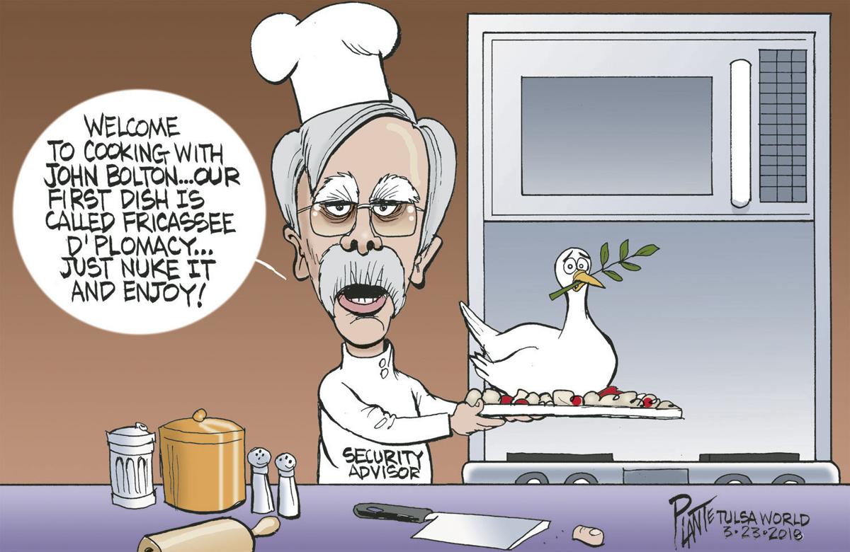 Bruce Plante Cartoon Cooking with John Bolton Opinion