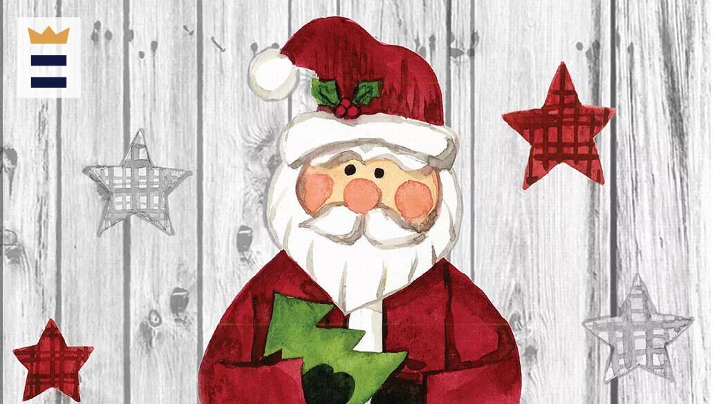 Jingle Bells Christmas Cushions 17 x 17" Festive Ho Ho Ho Chimney and Santa