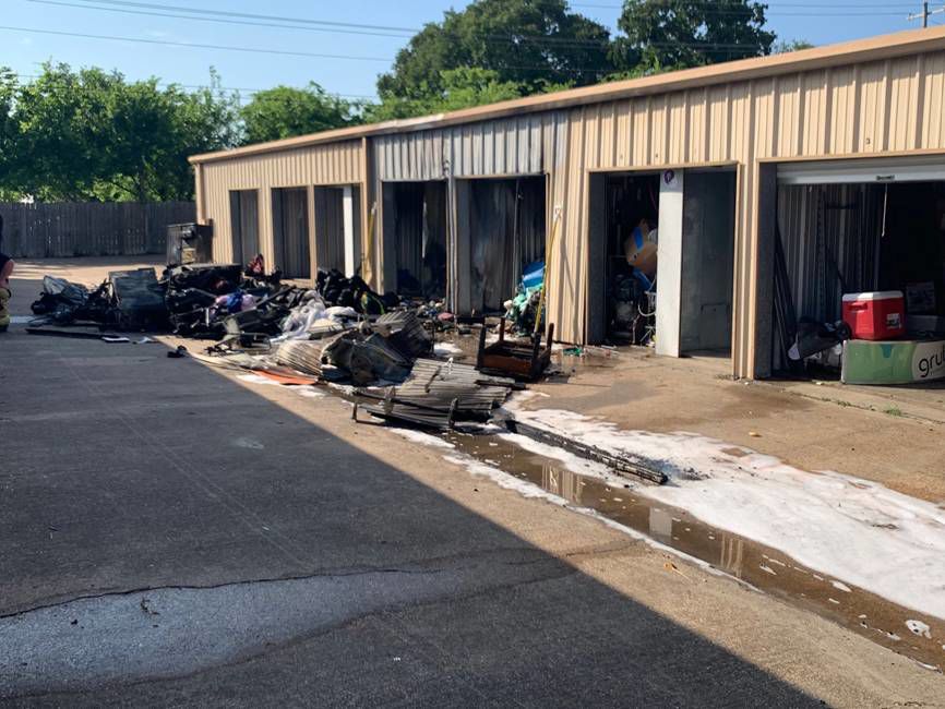 Two units destroyed after fire at College Station storage facility
