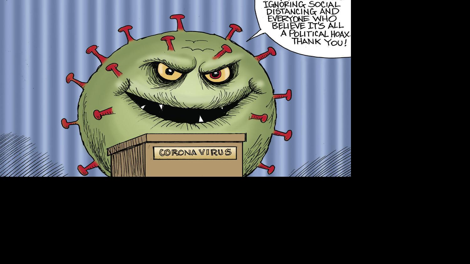 Bruce Plante Cartoon Thanks from the Corona Virus Cartoons