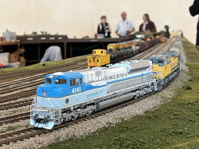 Model railroad displayed at Bush library