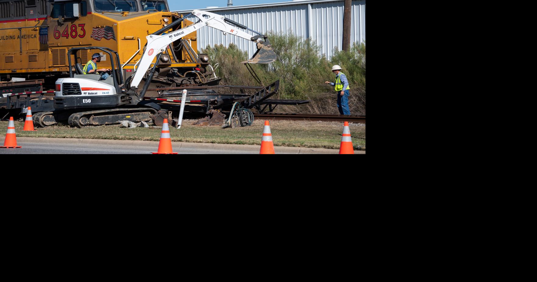 Union Pacific train collides with city of Bryan trailer