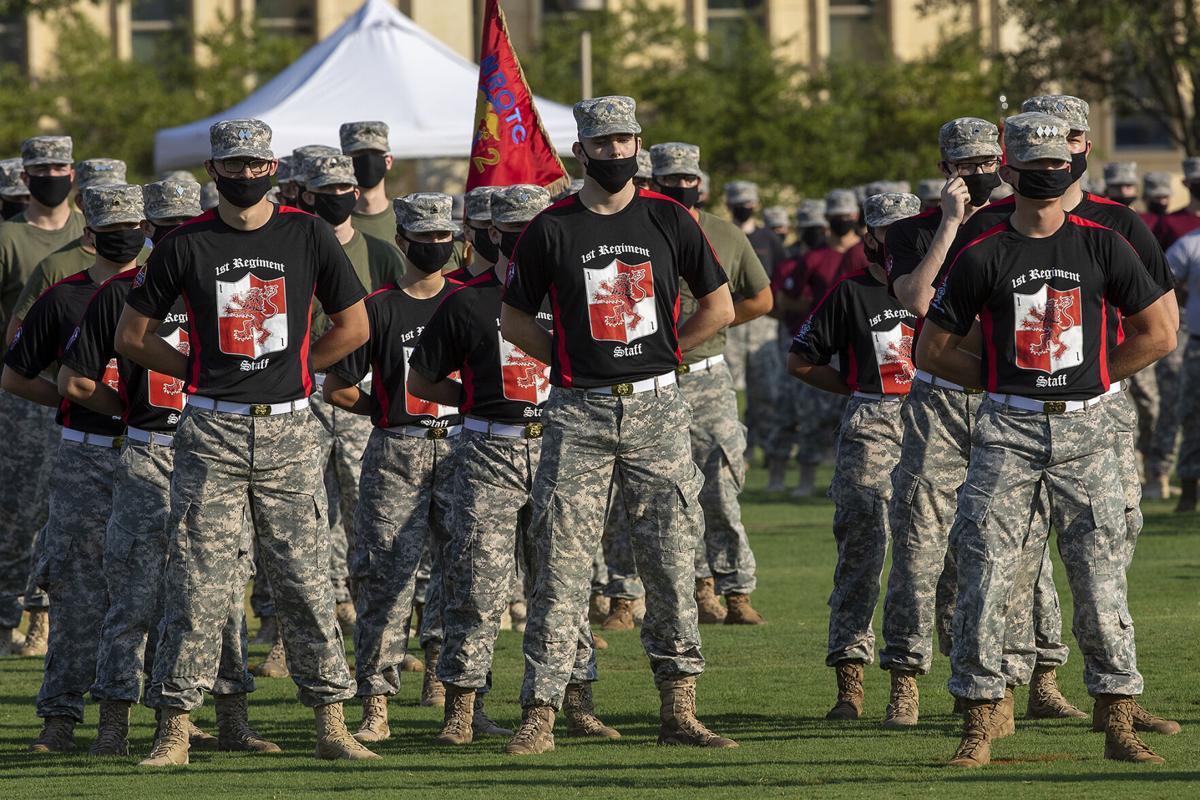Corps Of Cadets Fish Review Takes Steps To Be Safe Amid Pandemic Local News Theeagle Com Texas Am 2022 Corps Of Cadets Fish Review