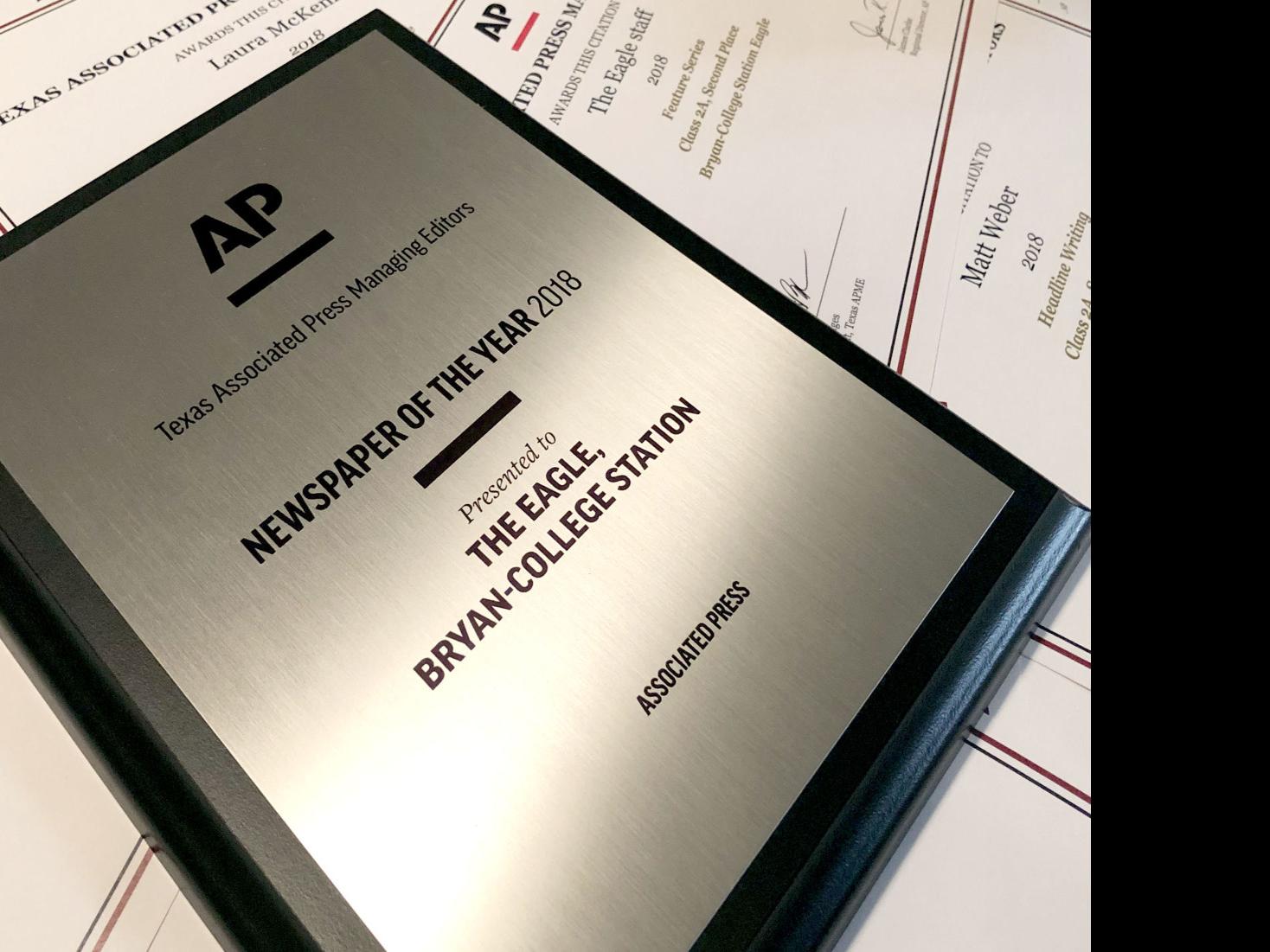 The Eagle Named Texas Apme Newspaper Of The Year Local News Theeagle Com
