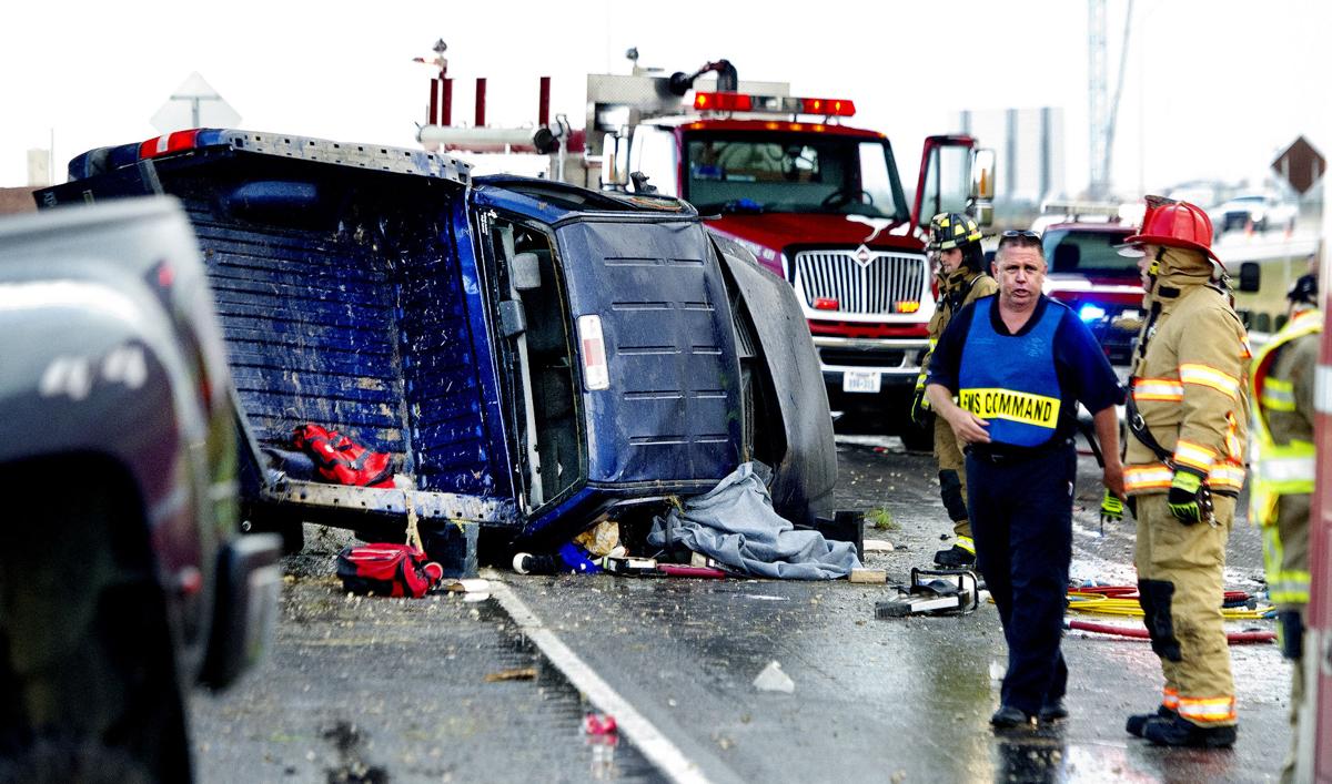 Fatal fall Truck slides off Texas 47 — 1 dead, 3 injured