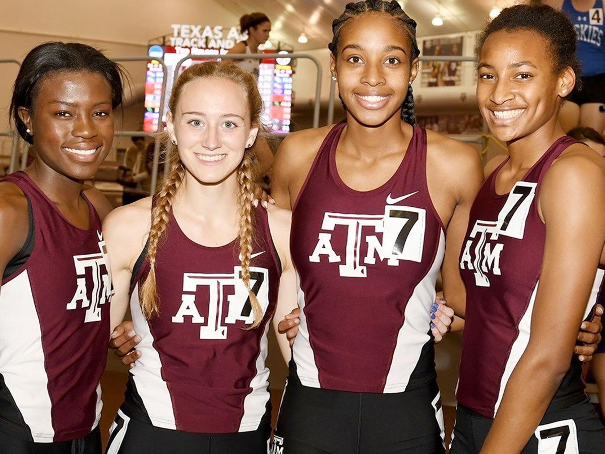 Texas A&M's women's distance medley relay team sets school record ...