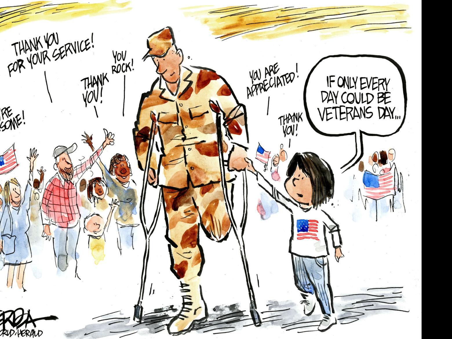 Jeff Koterba Cartoon Veterans Day Cartoons Theeagle Com