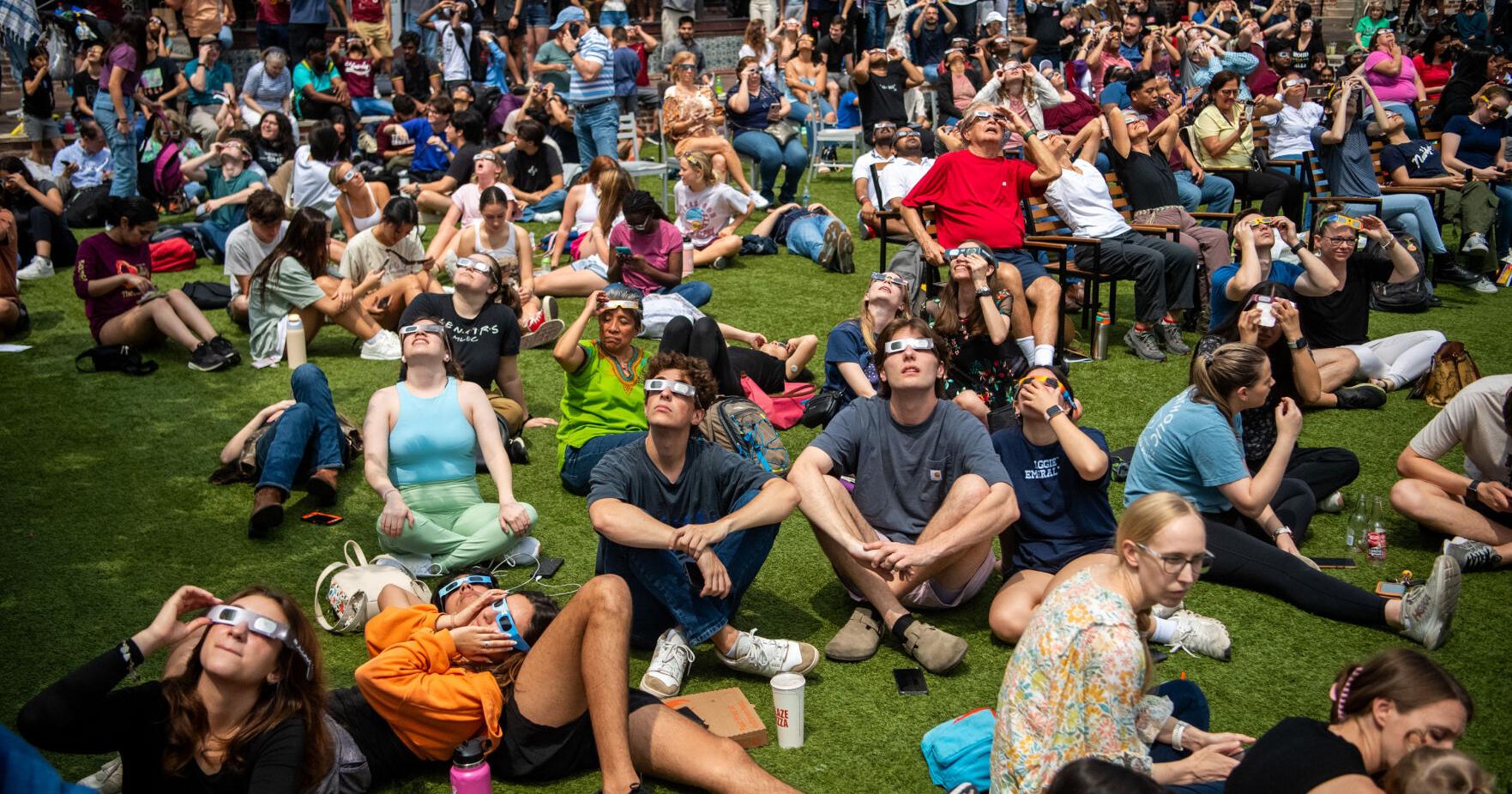 Hundreds gather at Century Square to witness solar eclipse - Vimarsana News