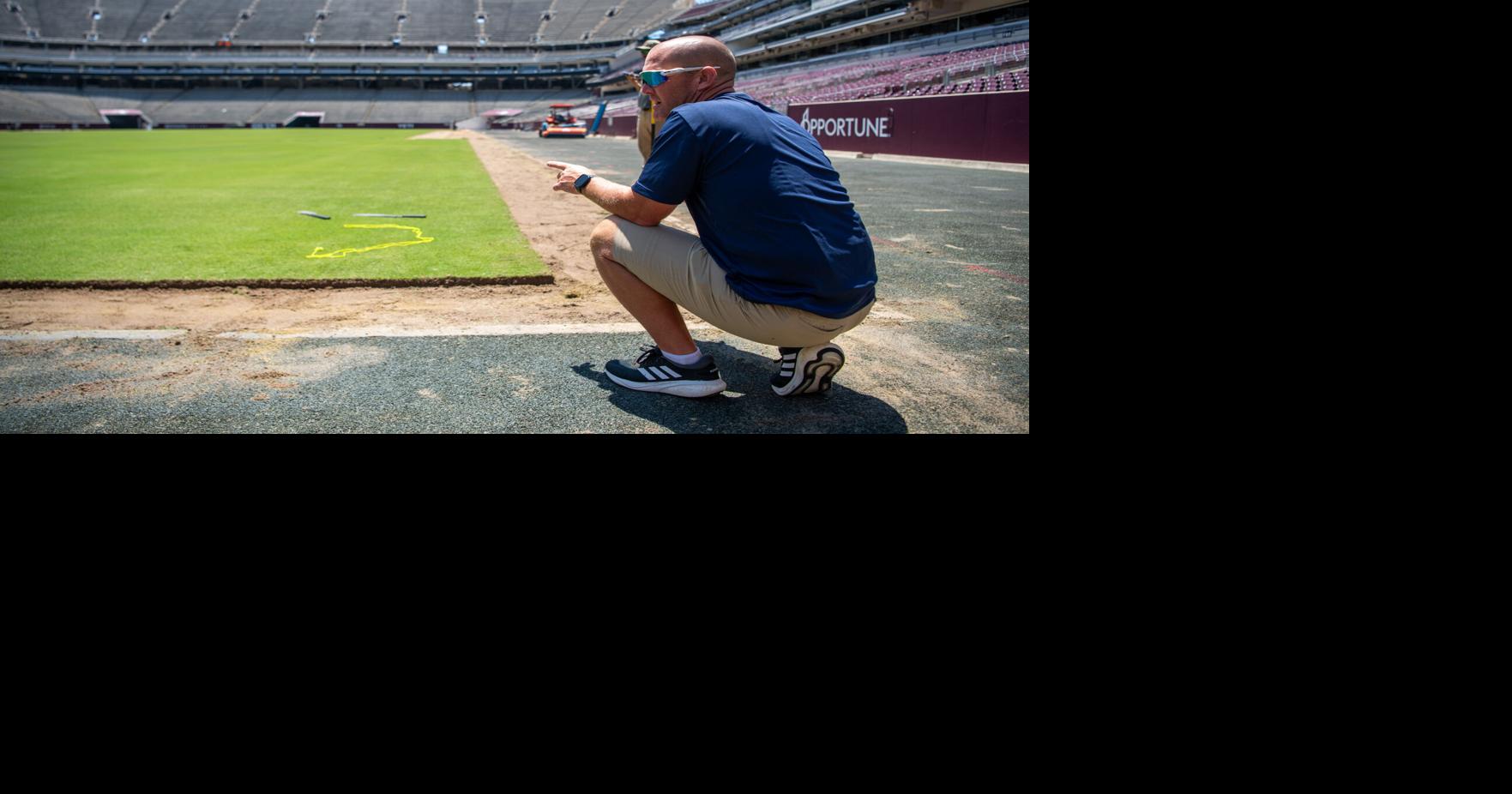 Kyle Field transformed into soccer field