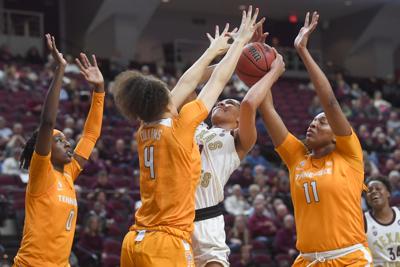 No 21 Texas A M Women S Basketball Team Cruises Past Tennessee