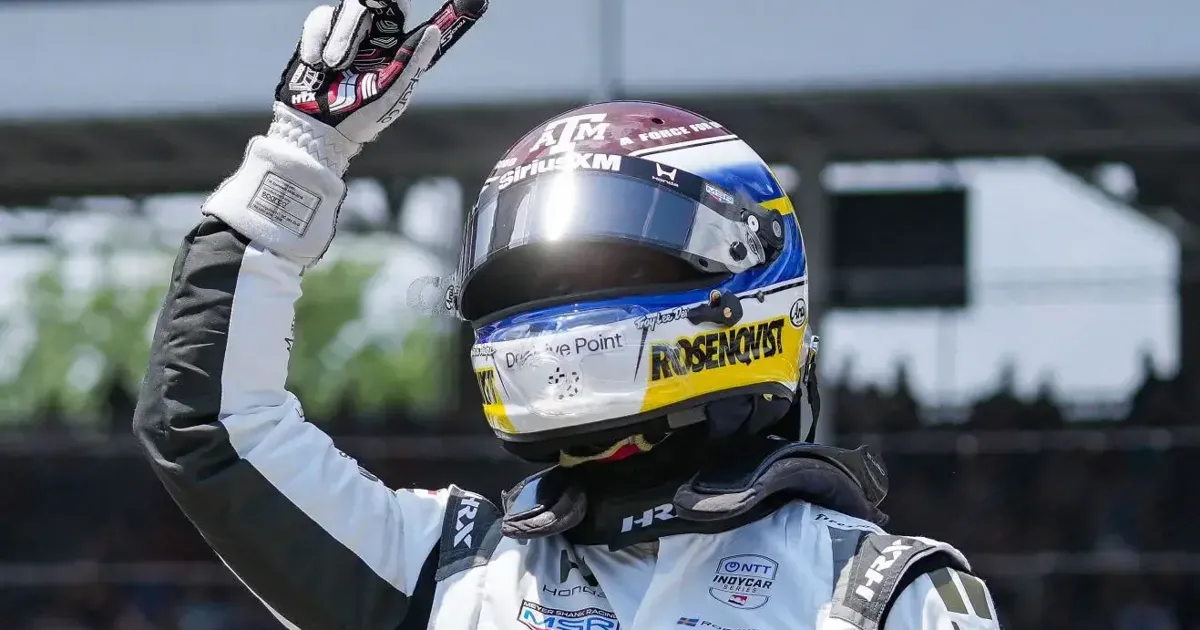 Rosenqvist wins Indy 500 wearing Texas A&M logos