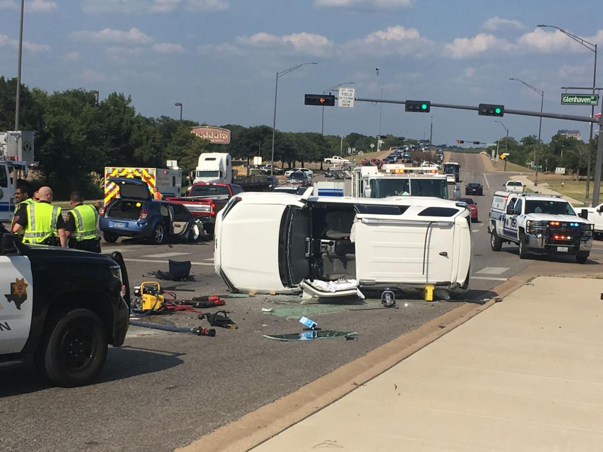 Three injured in multicar accident on University Drive