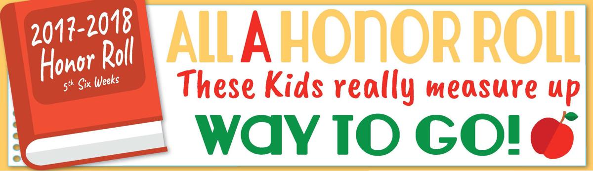 honor roll 5th six weeks 17-18
