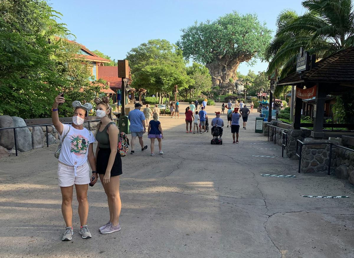 Disney annual passholders get a peek at the coronavirus-inspired changes inside Disney's Animal Kingdom on July 9, 2020.