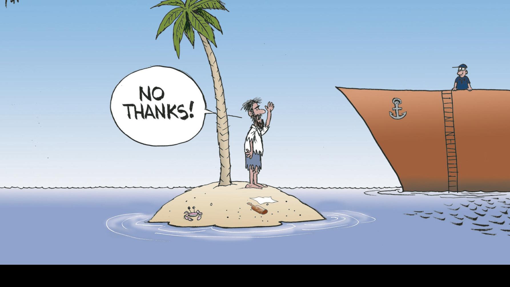 Bruce Plante Cartoon No Thanks Cartoons Theeagle Com