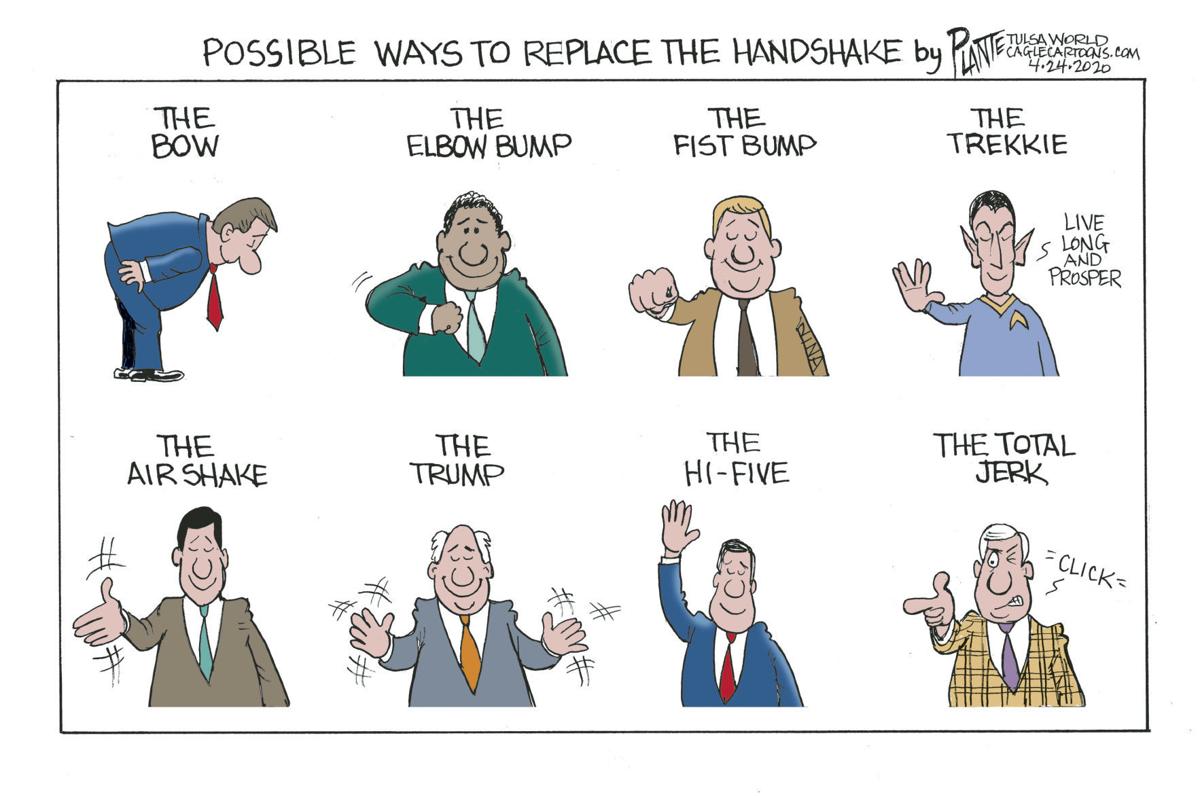 Bruce Plante Cartoon Replacing The Handshake Cartoons Theeagle Com