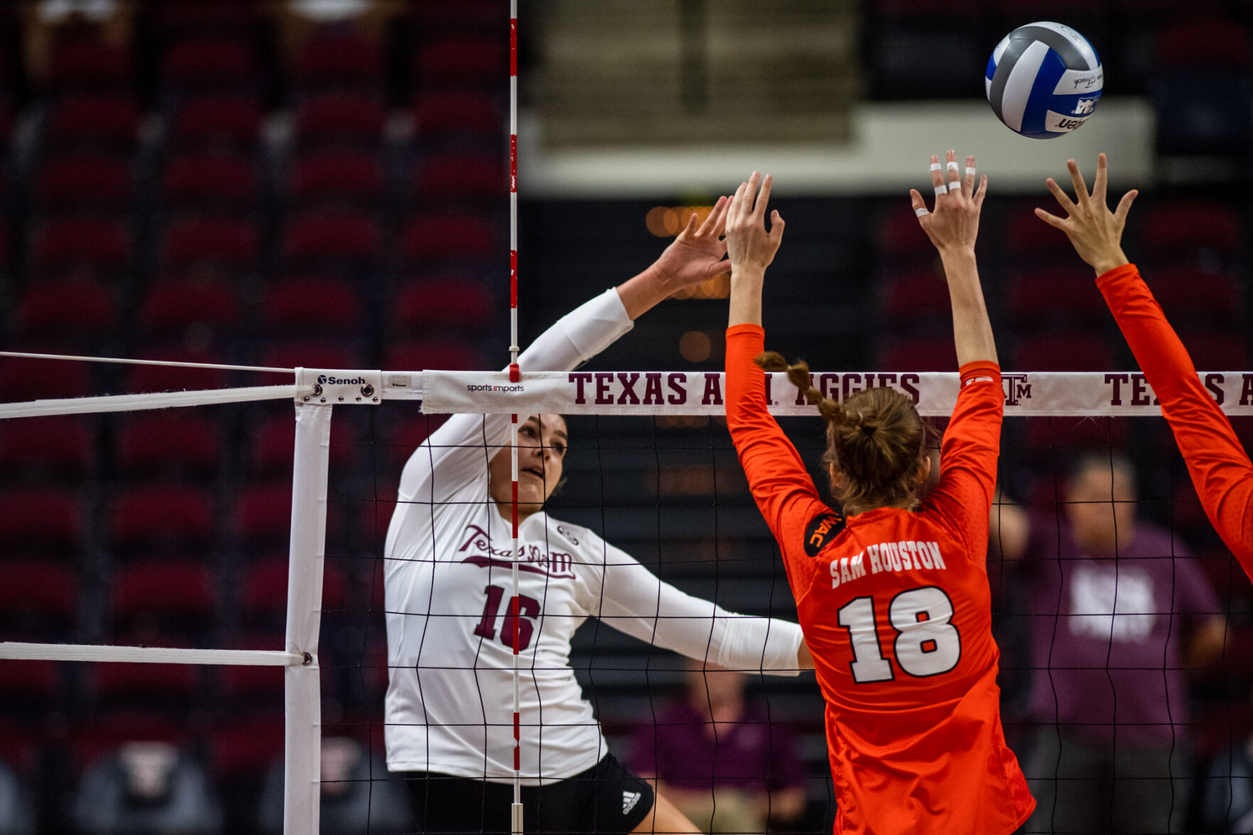 Outside hitter Caroline Meuth has rediscovered joy with Texas AandM volleyball program