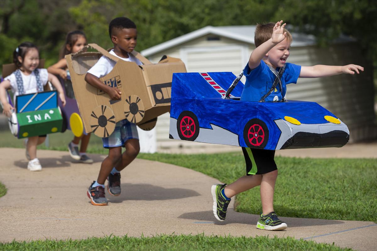 Gallery Cardboard box car race at Becky Gates Children's Center
