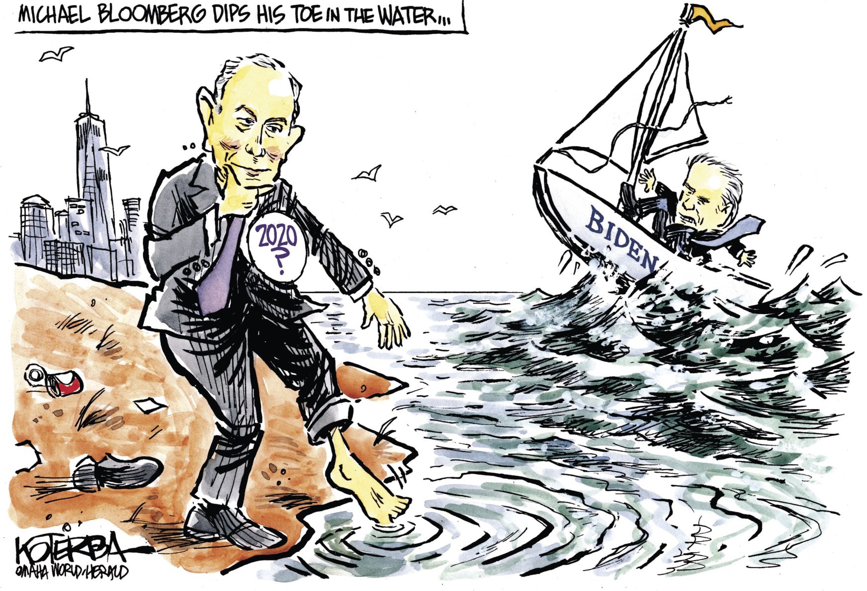 Jeff Koterba cartoon: Making a splash