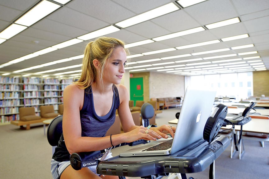 Texas A M Libraries Install Bike Desks To Keep With Changing Times