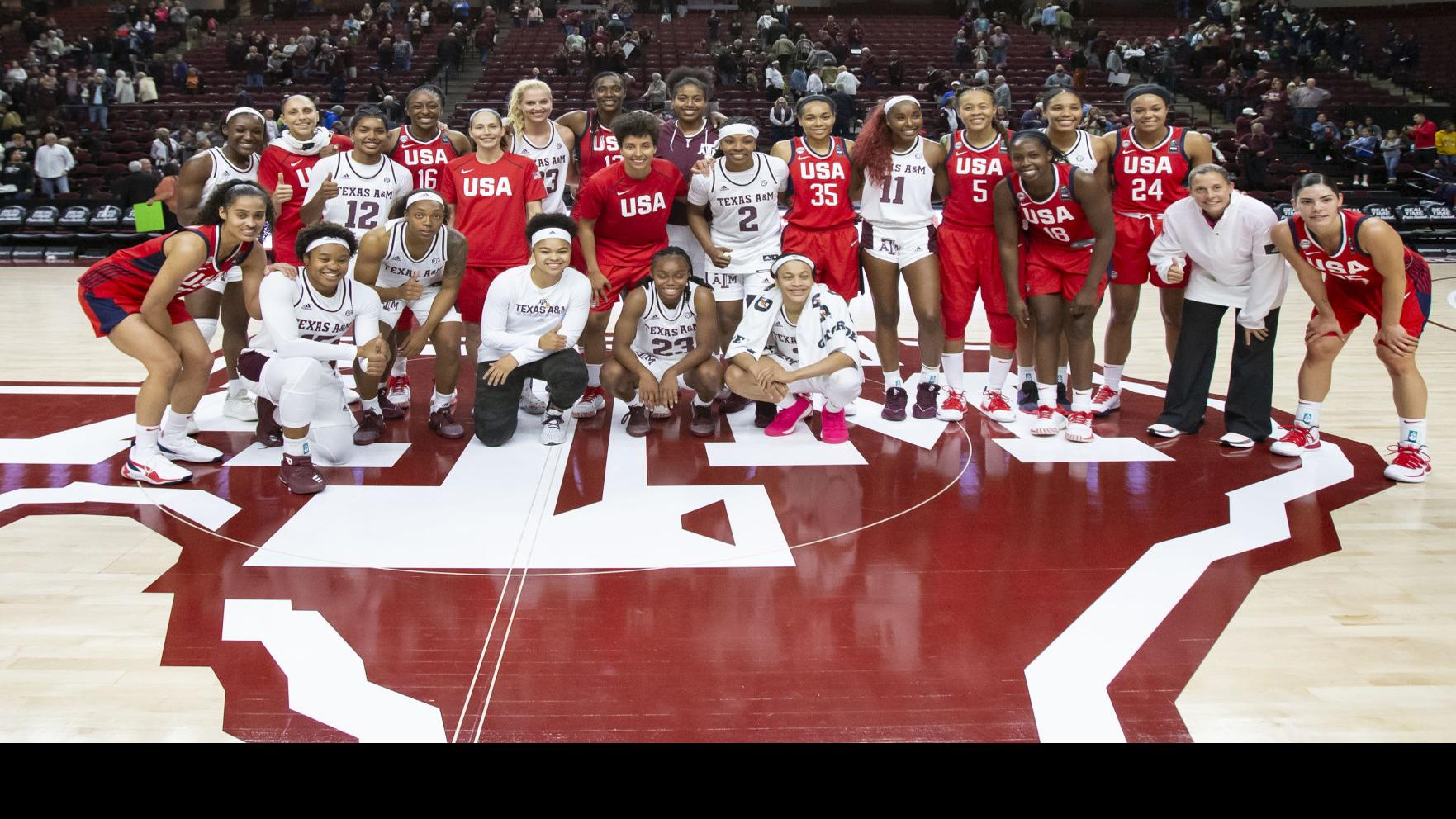 Texas A M S Carter Scores 34 Points In Exhibition Loss To Team Usa
