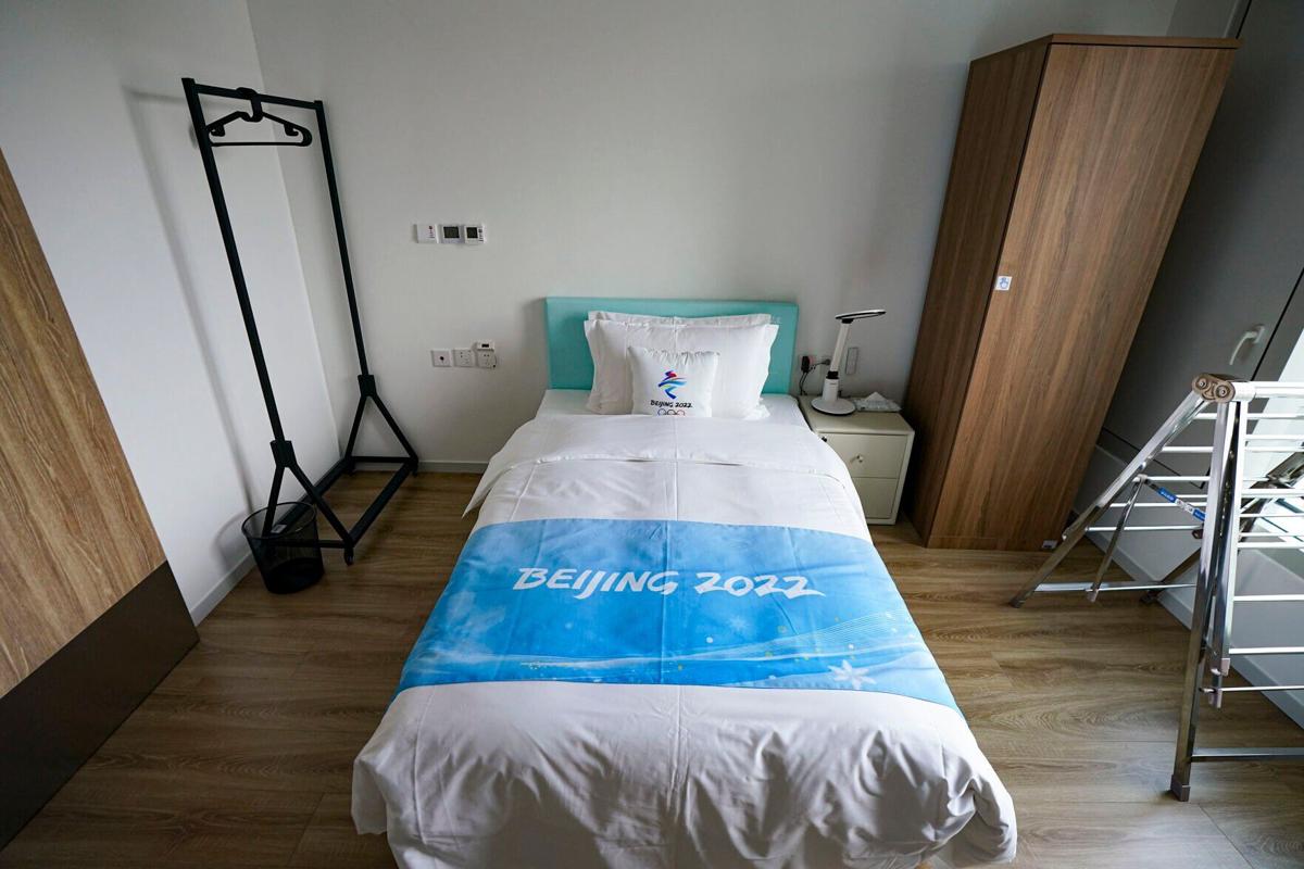 A general view of athlete accommodation at the Olympic Village for the Beijing 2022 Winter Olympic and Paralympic Games on Dec. 10, 2021 in Beijing.
