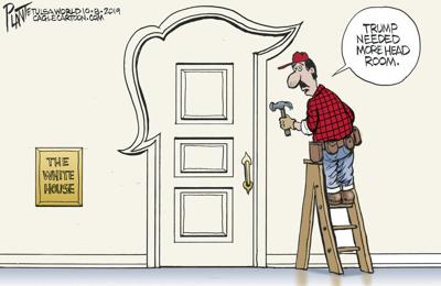 Bruce Plante Cartoon: Trump's new door