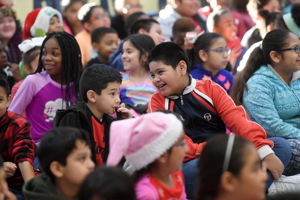 Bike giveaway at Fannin Elementary