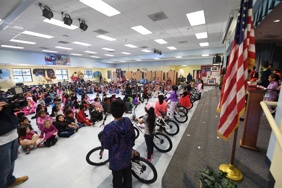 Bike giveaway at Fannin Elementary Gallery